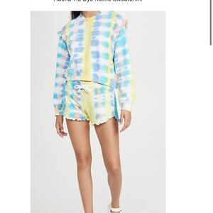 Shopbop Generation Love Abella Tie Dye Ruffle Sweatshirt NWT